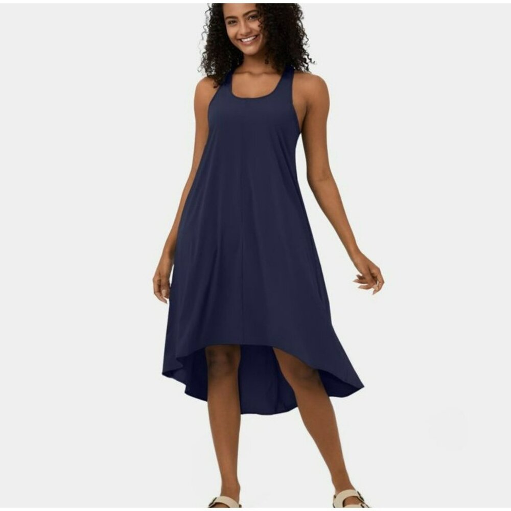 ✨ HALARA Breezeful™ Backless Racerback Side Pocket High Low Flowy Midi Large